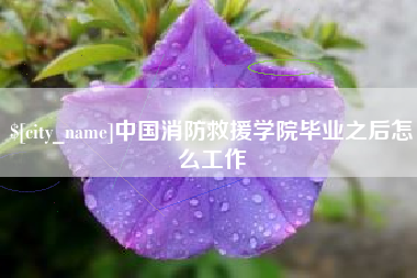 平凉中国消防救援学院毕业之后怎么工作