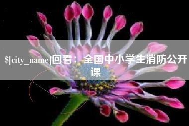 平凉回看：全国中小学生消防公开课