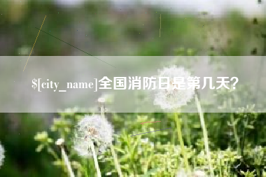 平凉全国消防日是第几天？