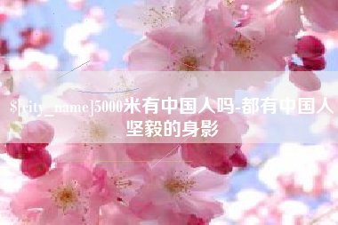 平凉5000米有中国人吗-都有中国人坚毅的身影