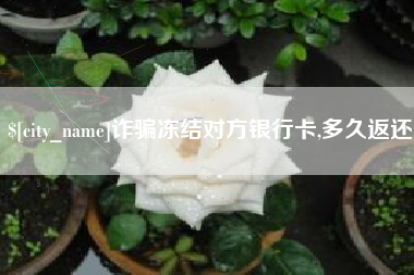 平凉诈骗冻结对方银行卡,多久返还
