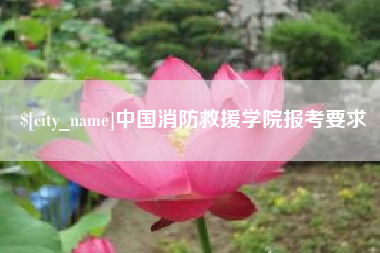 平凉中国消防救援学院报考要求