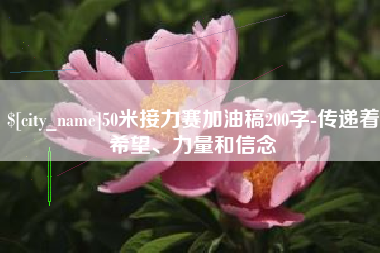 平凉50米接力赛加油稿200字-传递着希望、力量和信念