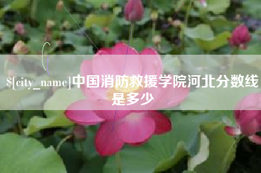 平凉中国消防救援学院河北分数线是多少