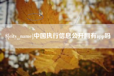 平凉中国执行信息公开网有app吗