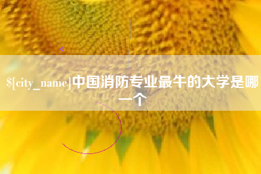 平凉中国消防专业最牛的大学是哪一个