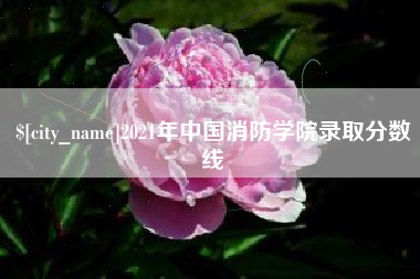 平凉2021年中国消防学院录取分数线