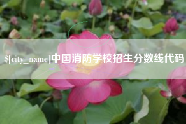 平凉中国消防学校招生分数线代码