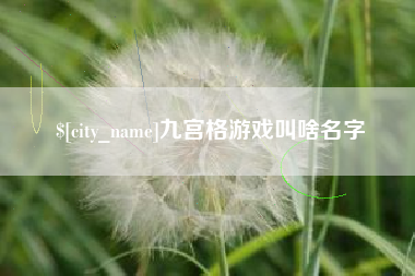 平凉九宫格游戏叫啥名字