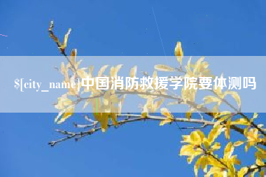 平凉中国消防救援学院要体测吗