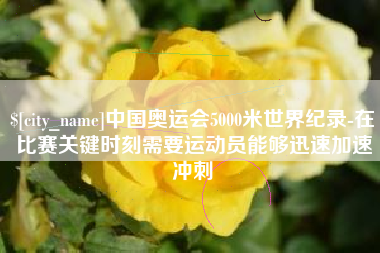 平凉中国奥运会5000米世界纪录-在比赛关键时刻需要运动员能够迅速加速冲刺