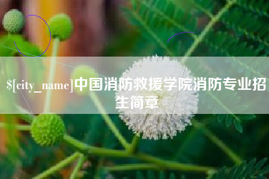 平凉中国消防救援学院消防专业招生简章