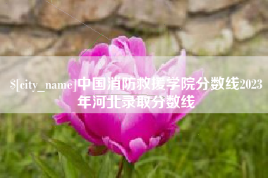 平凉中国消防救援学院分数线2023年河北录取分数线