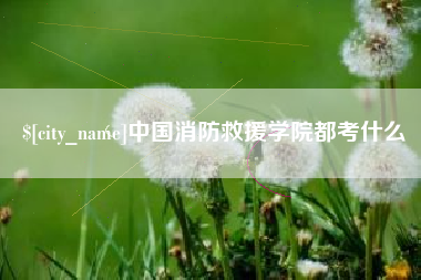 平凉中国消防救援学院都考什么
