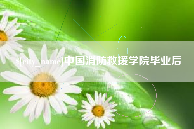 平凉中国消防救援学院毕业后