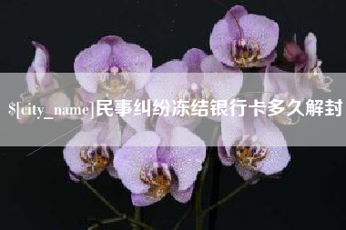 平凉民事纠纷冻结银行卡多久解封