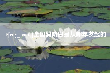 平凉全国消防日是从哪年发起的