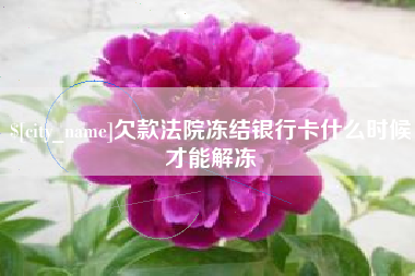 平凉欠款法院冻结银行卡什么时候才能解冻