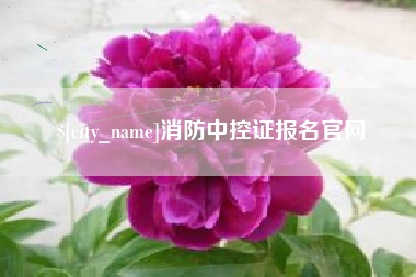 平凉消防中控证报名官网