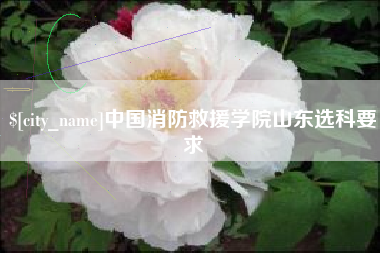 平凉中国消防救援学院山东选科要求