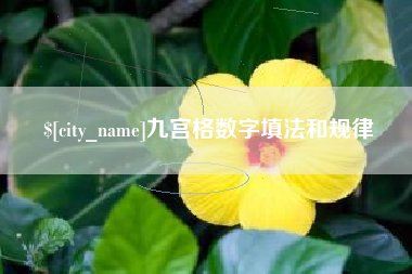 平凉九宫格数字填法和规律