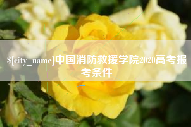 平凉中国消防救援学院2020高考报考条件