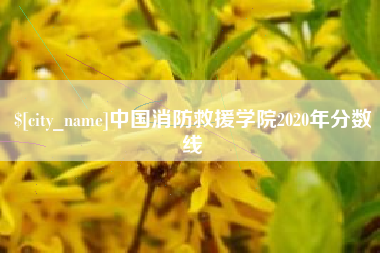 平凉中国消防救援学院2020年分数线