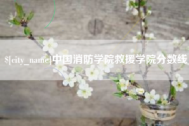 平凉中国消防学院救援学院分数线